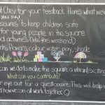 Board showing what the community wanted