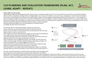 A screen shot of the framework document