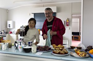 Food preparation at a Repair Cafe event